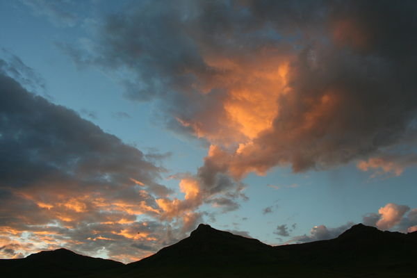 Sunset over Sehlabatebe national park