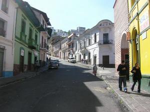 Street in Quito's old town.