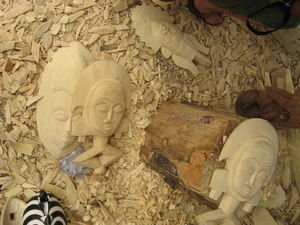 some unfinished carvings