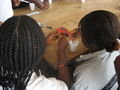 some of the girls actually beading, they were having a ball