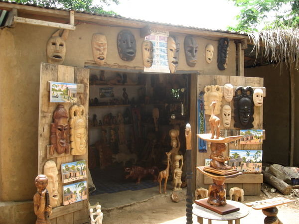 one of the shops at the waterfall tourist center