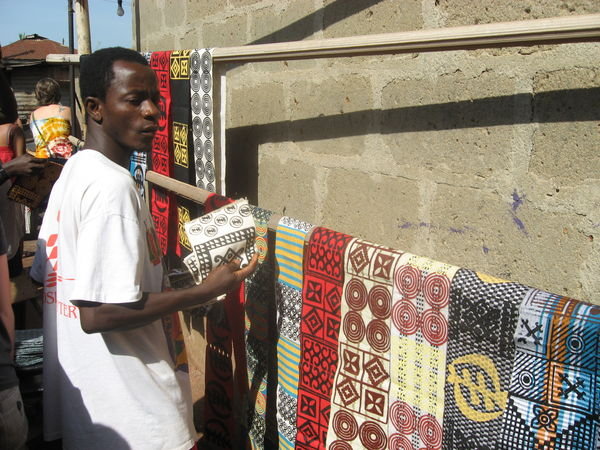 some of the cloth in the Adinkra village