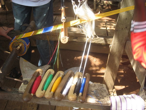 a Kente weaving apparatus