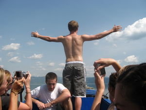 Brendan  doing his best Titanic pose