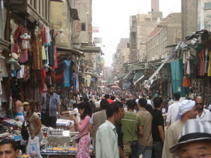 one of the busy streets of the bazaar