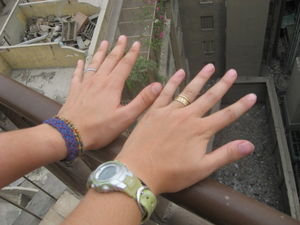 our newlywed hands