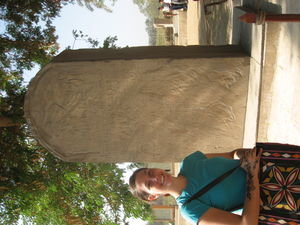 Jordan and a stela at Memphis