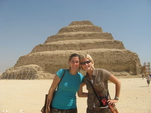 us in front of the  pyramid