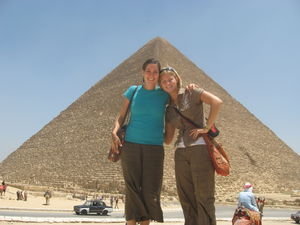 Jordan and I posing in front of the Great Pyramid