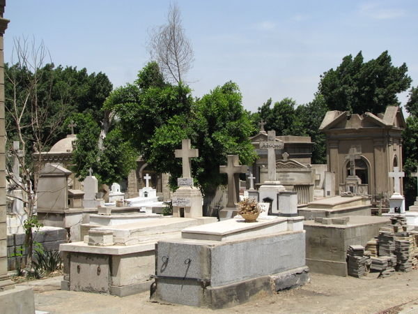 graves in the courtyard