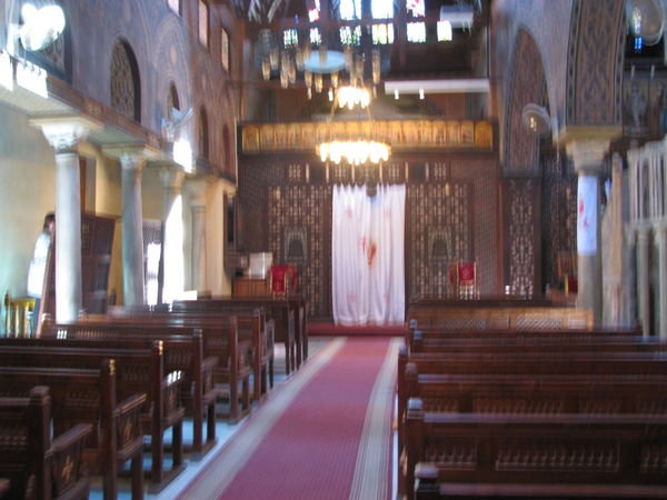 a blury picture of the inside