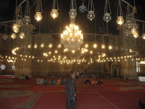 inside the mosque of Muhammad Ali