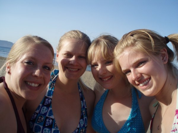The blondes at the beach