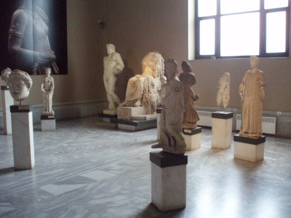 One of the many rooms with lots of statues
