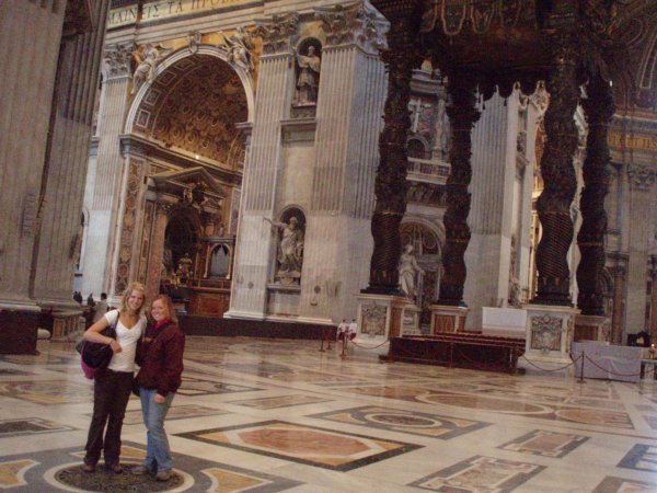 emily and me in St. Peter's