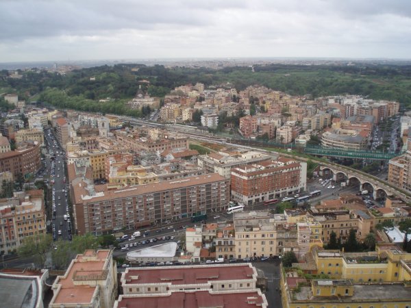 view of Rome from the cupola