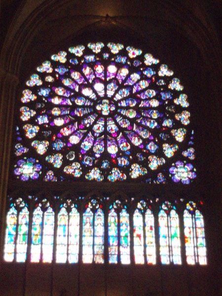 Stained glass in Notre Dame