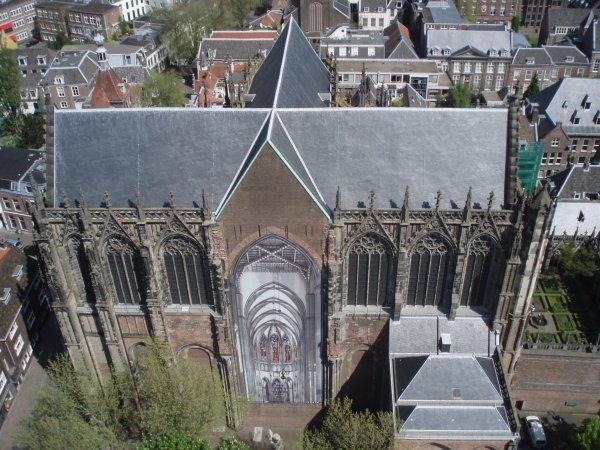 The Dom church in Utrecht from the tower of the church
