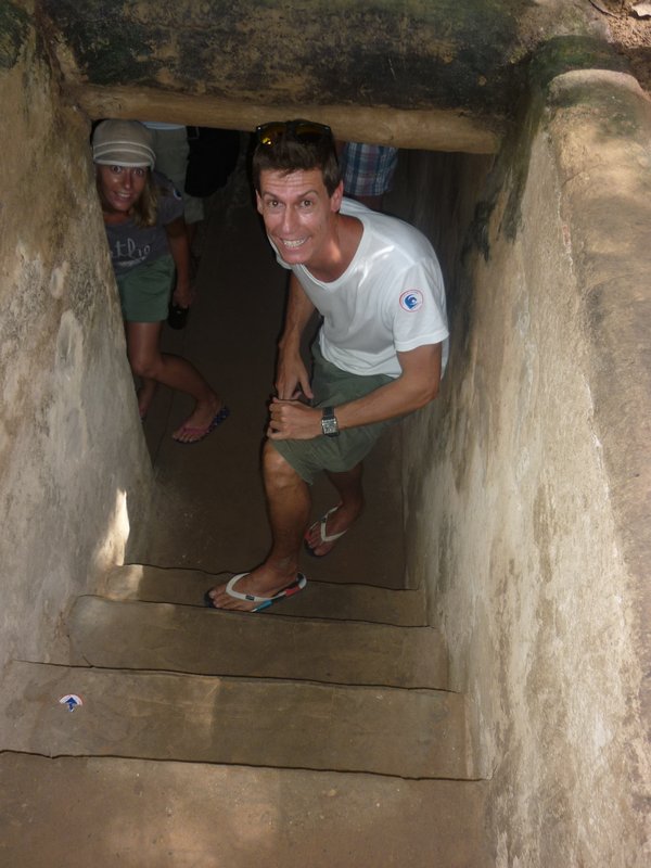 VIETNAM: HCMC - Cu Chi Tunnels  - this is where the people lived - the walkways were super small
