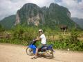 LAOS: Vang Vieng - 2nd motorbike rental - it even is a half manual