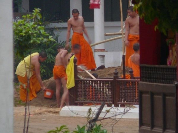 Monks at work