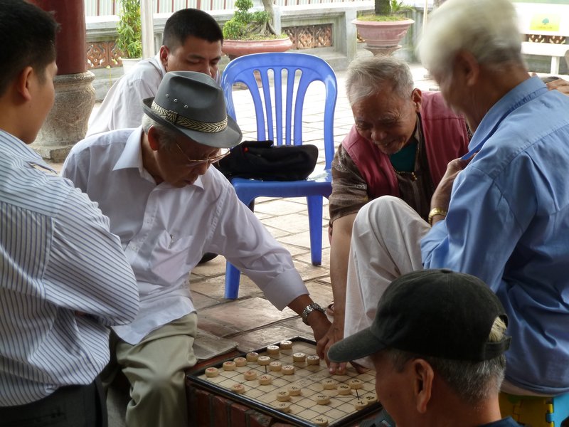 Old men having a game