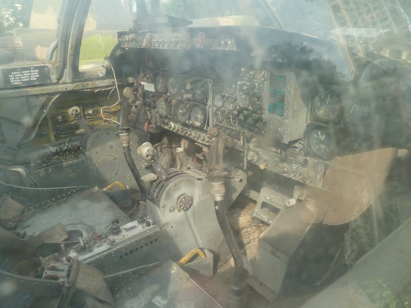 Inside a war plane