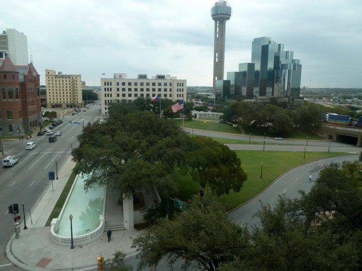 The grassy knoll from the sixth floor museum