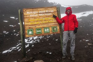On Cotopaxi, close to 5.000 metres