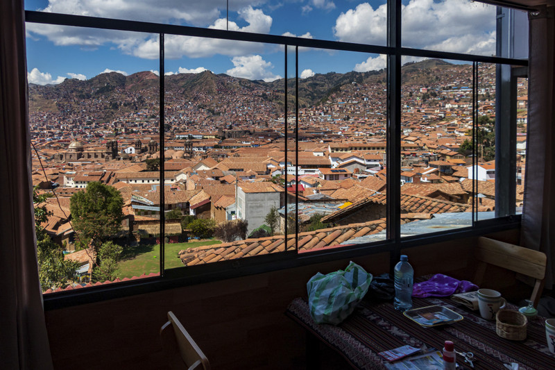 View from our appartment in Cusco