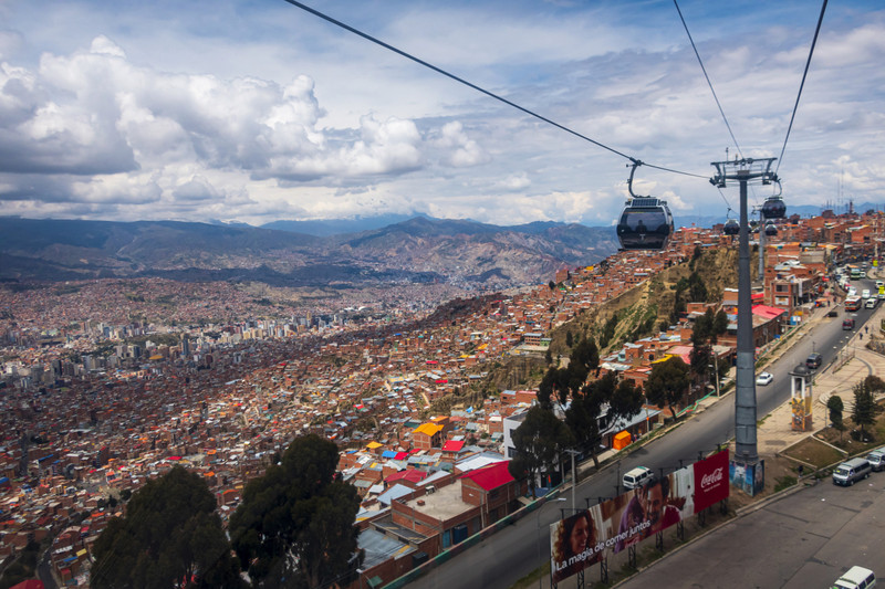 Sightseeing by cable car in La Paz