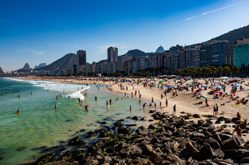 Copacabana beach in Rio de Janeiro 