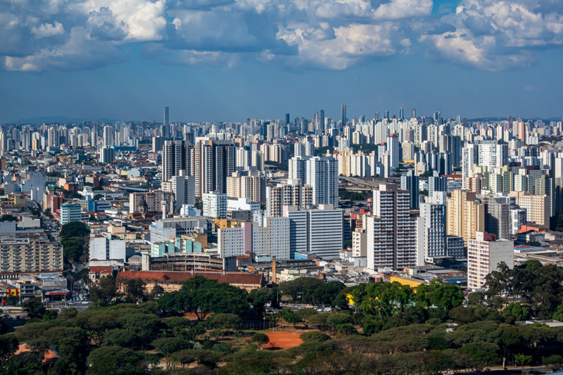 Massive Sao Paulo from above, as seen from Farol Santander