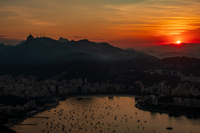 Sunset over Rio de Janeiro