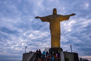 Cristo Redentor in Rio de Janeiro at sunset
