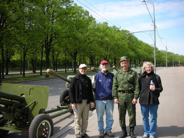 With the Russian soldier