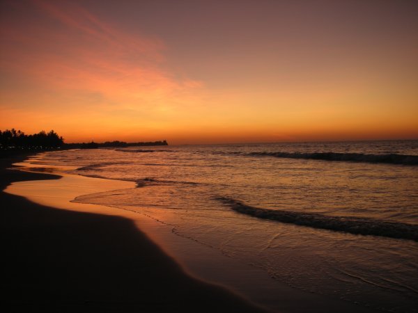 After sunset on Chaungtha Beach