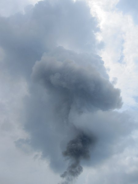 Ash cloud over Krakatau