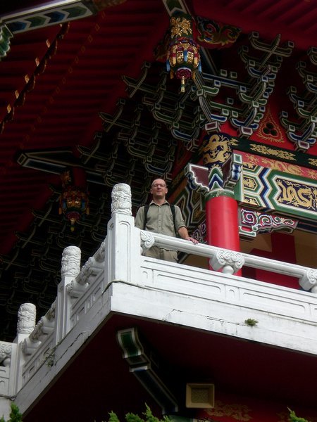 Me looking down from the top of Wenwu temple
