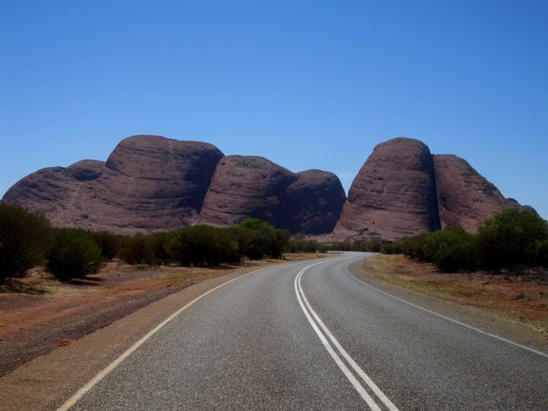 Approaching the Olgas