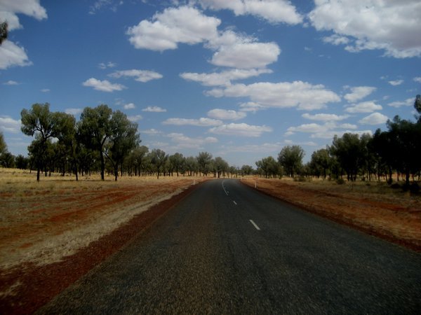 On the road in the outback