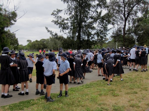 Old-fashioned school uniforms in Adelaide