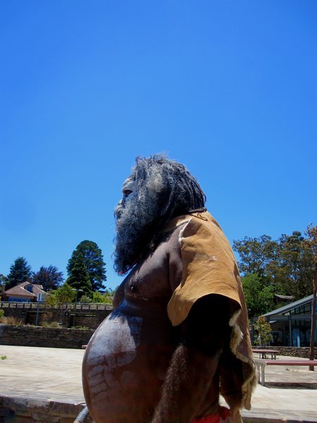 Aborigine in the  Blue Mountains