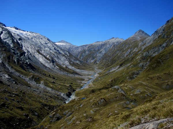 View from Rees Saddle into Rees Valley