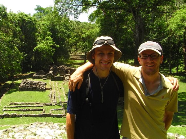 Tino and I in front of the Gran Plaza in Yaxchilan
