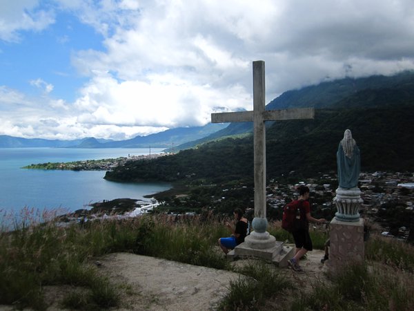 Cross over San Juan at Lake Atitlan