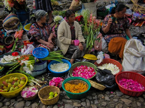 Old women at the market in Chichicastenango