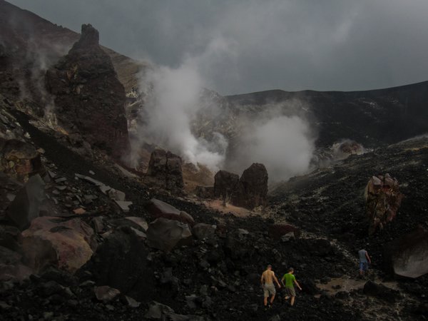 In the second crater of Cerro Negro