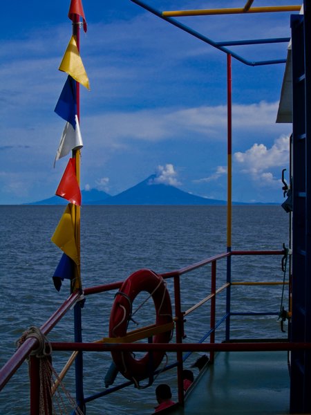 On the boat onto the island of Ometepe