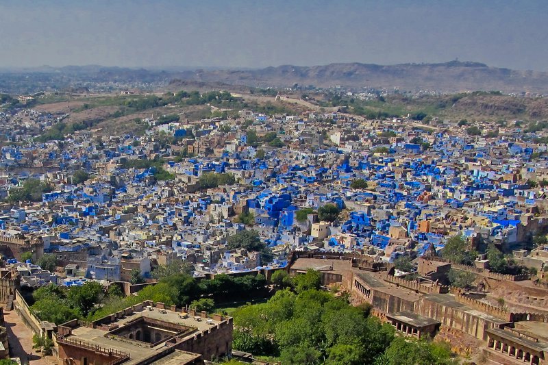 Jodhpur, the Blue City, from above